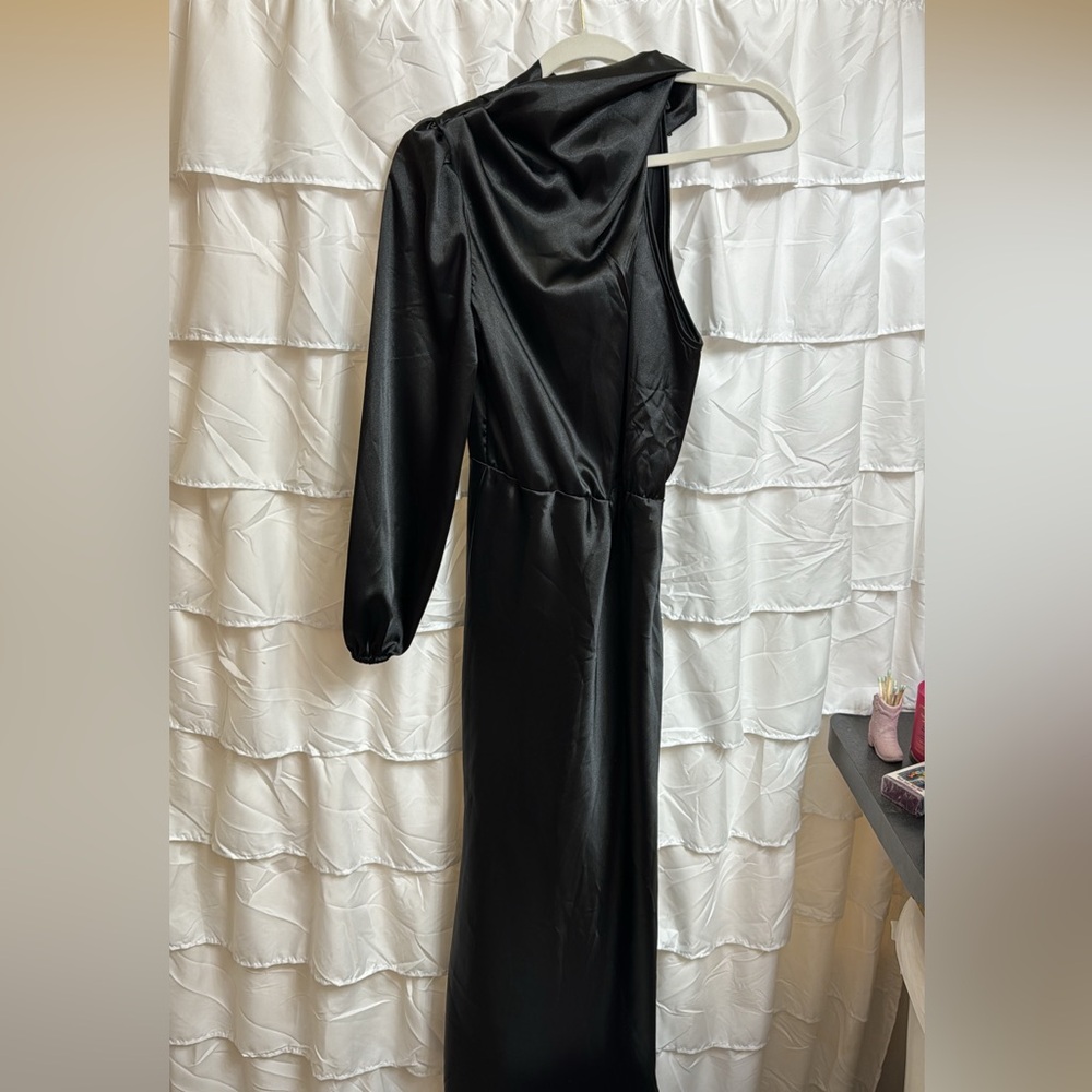 One Shoulder Satin Dress